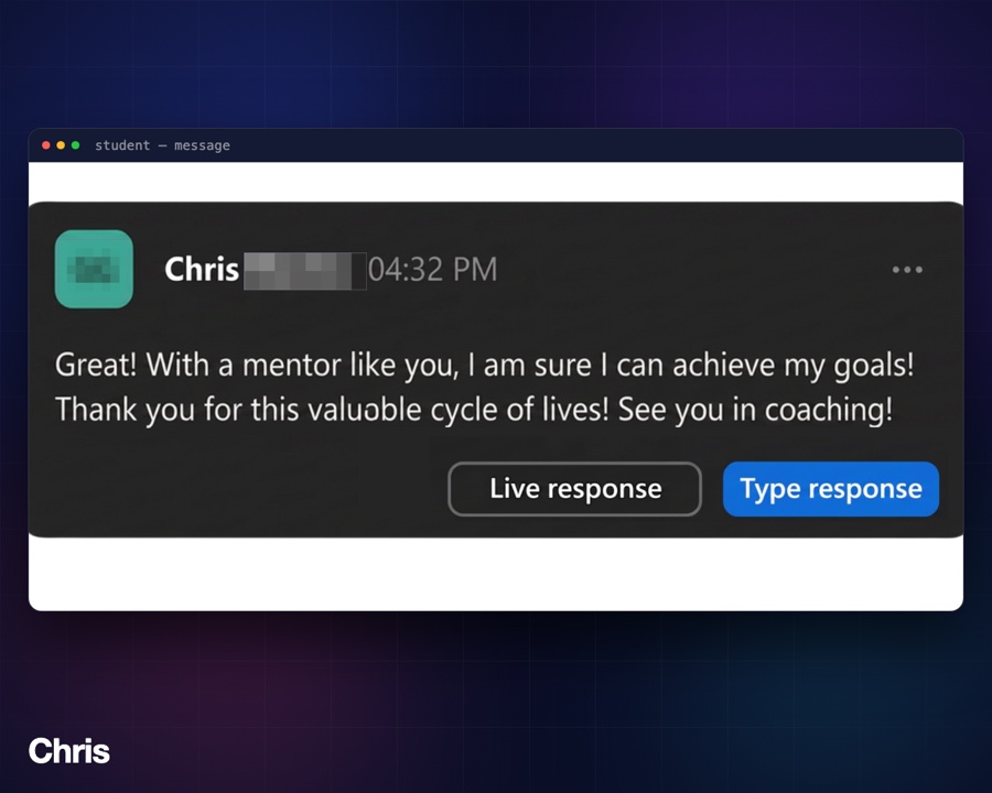Student message